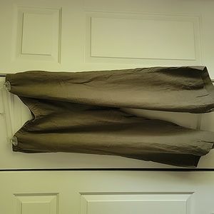 JJill Linen Crop Pants sz XL Olive